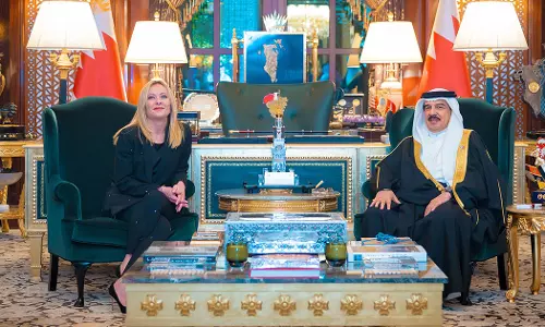 GCC Summit in Bahrain today; Italian President Meloni is the guest of honor