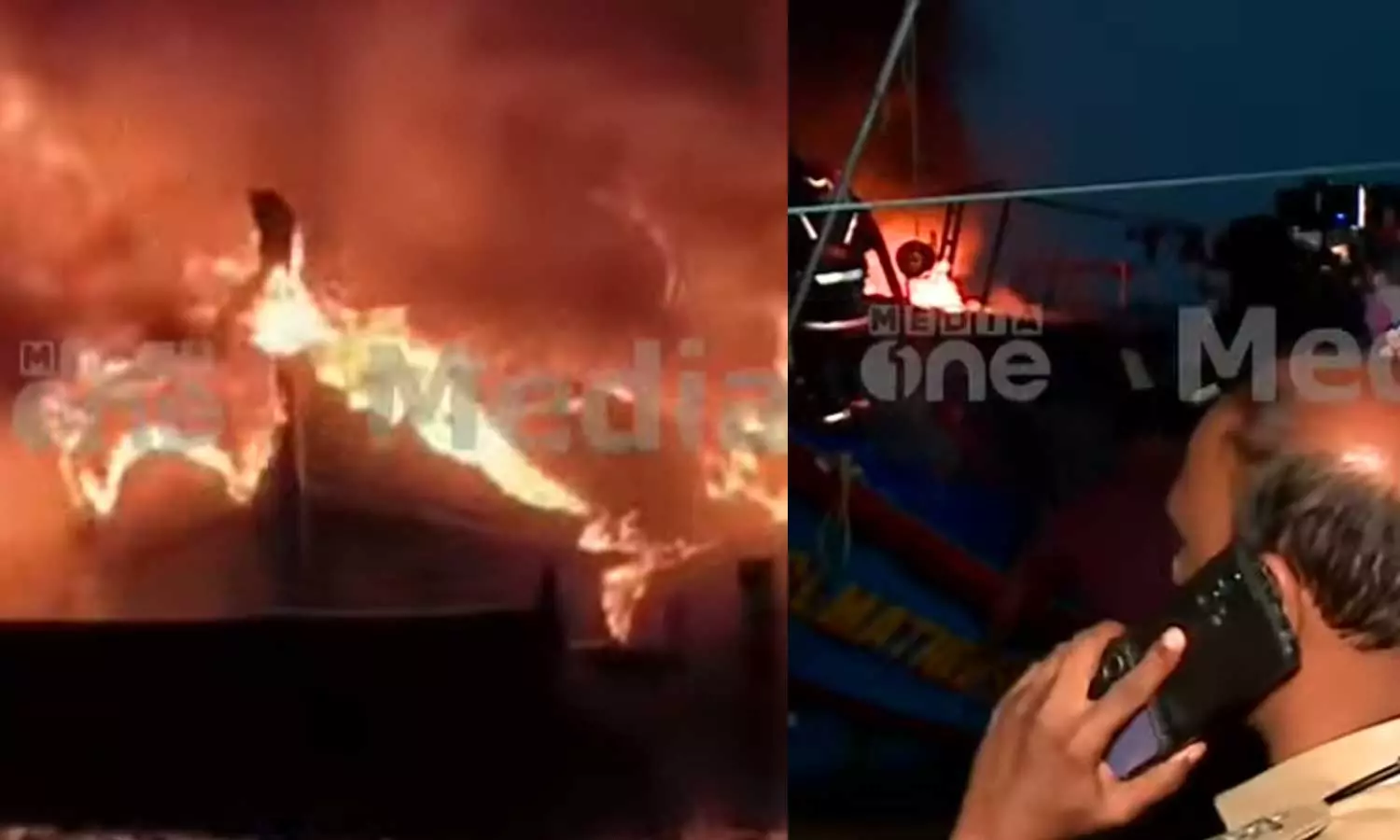 കൊല്ലത്ത് മത്സ്യബന്ധന ബോട്ടുകൾക്ക് തീപിടിച്ചു; പത്തിലധികം ബോട്ടുകൾ കത്തിനശിച്ചു കൊല്ലത്ത് മത്സ്യബന്ധന ബോട്ടുകൾക്ക് തീപിടിച്ചു; പത്തിലധികം ബോട്ടുകൾ കത്തിനശിച്ചു