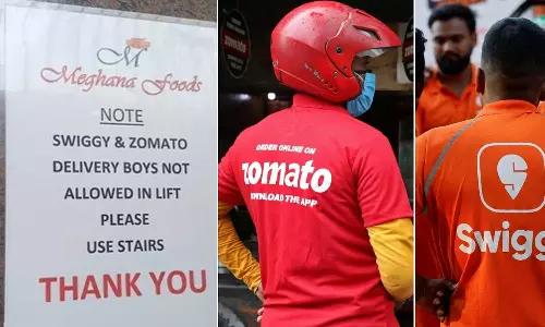 സ്വിഗ്ഗി, സൊമാറ്റോ ഡെലിവറി ബോയ്‌സ് ലിഫ്റ്റ് ഉപയോഗിക്കരുതെന്ന് പോസ്റ്റർ: വിവാദമായതിന് പിന്നാലെ ക്ഷമാപണവുമായി ബെംഗളൂരുവിലെ റെസ്റ്റോറന്‍റ്