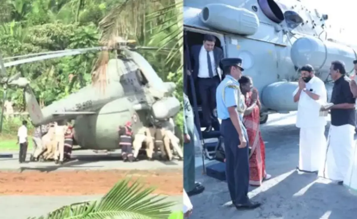 പത്തനംതിട്ടയിൽ രാഷ്ട്രപതിയുടെ ഹെലികോപ്റ്റര്‍  താഴ്ന്നുപോയ ഹെലിപ്പാഡിന് ചെലവായത് 20 ലക്ഷം