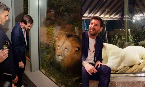 ആനന്ത് അംബാനിയുടെ വന്താരയില് സന്ദര്ശനം നടത്തി മെസി ആനന്ത് അംബാനിയുടെ വന്താരയില് സന്ദര്ശനം നടത്തി മെസി