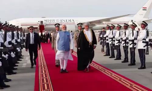 Official visit; Prime Minister Narendra Modi arrives in Oman