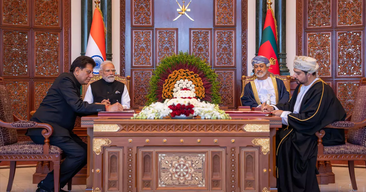 India and Oman sign Comprehensive Economic Partnership Agreement India and Oman sign Comprehensive Economic Partnership Agreement
