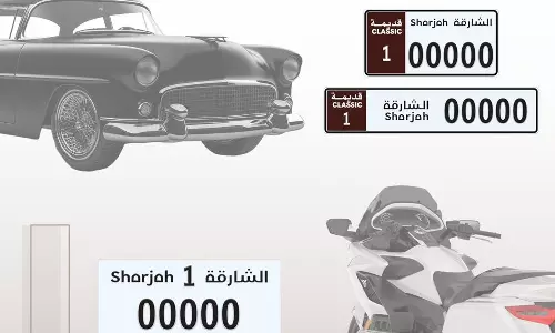 New number plates for bikes and classic vehicles in Sharjah