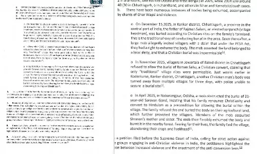 മൃതദേഹം സംസ്‌കരിക്കാൻ അനുവദിക്കില്ല, സംസ്‌കരിച്ച മൃതദേഹം കുഴിതോണ്ടി പുറത്തെടുത്തു: ക്രൈസ്തവർ നേരിടുന്ന അതിക്രമത്തിൽ ഞെട്ടിക്കുന്ന വെളിപ്പെടുത്തൽ