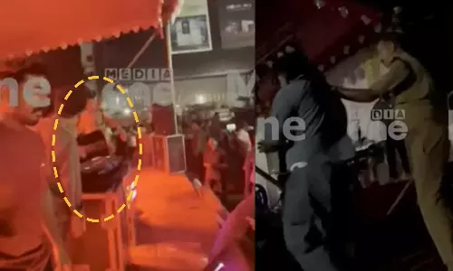 ന്യൂ ഇയർ ആഘോഷത്തിനിടെ ഡിജെ കലാകാരന്റെ ലാപ്ടോപ്പ് തകര്‍ത്ത് പൊലീസ്; ദൃശ്യങ്ങൾ പുറത്ത്