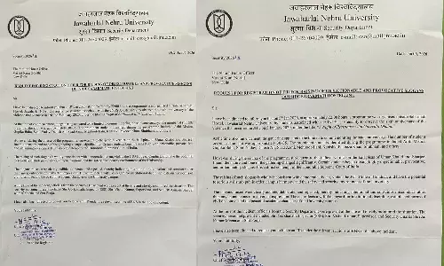 ഉമർ ഖാലിദിനും ഷർജീൽ ഇമാമിനും ജാമ്യം നിഷേധിച്ചതിൽ പ്രതിഷേധം; വിദ്യാർഥികൾക്കെതിരെ നടപടിയുമായി ജെഎൻയു