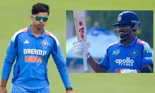 മലയാളി താരം ആരോണിനും വൈഭവിനും സെഞ്ച്വറി;അണ്ടർ19 മൂന്നാം ഏകദിനത്തിൽ കൂറ്റൻ വിജയലക്ഷ്യമുയർത്തി ഇന്ത്യ