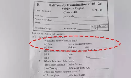 ചോദ്യപേപ്പറിൽ നായയുടെ പേരിന് ഓപ്ഷനായി റാം; മതനിന്ദയെന്ന് ഹിന്ദുത്വ സംഘടനകൾ , ഛത്തീസ്ഗഢില്‍ വിവാദം