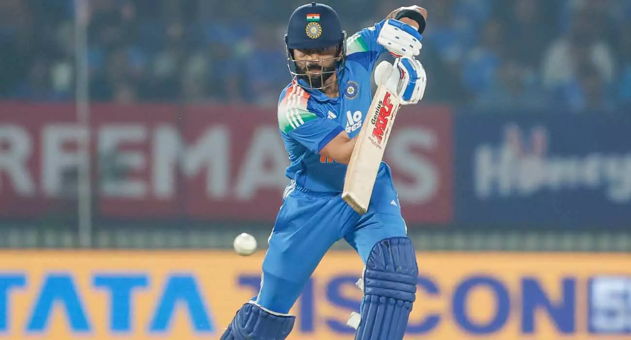 Only Sachin is ahead; Kohli crosses milestone in match against Kiwis Only Sachin is ahead; Kohli crosses milestone in match against Kiwis