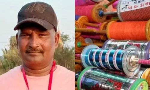 biker dies after throat slit by kite string in Karnataka