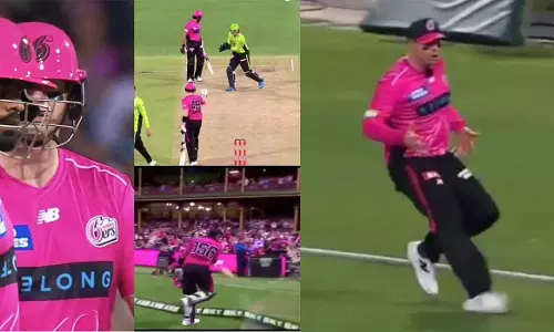 Smith denies single; Babar reacts angrily as he is dismissed - Video