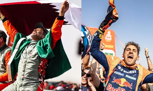 Dakar Rally conquers the desert...; Qatari star Nasser Al Attiyah wins the car category for the sixth time