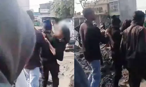 Couple jumps from second-floor window of pizza outlet to escape harassment