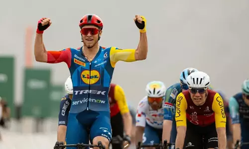 Jonathan Milan wins first stage of Al Ula Tour