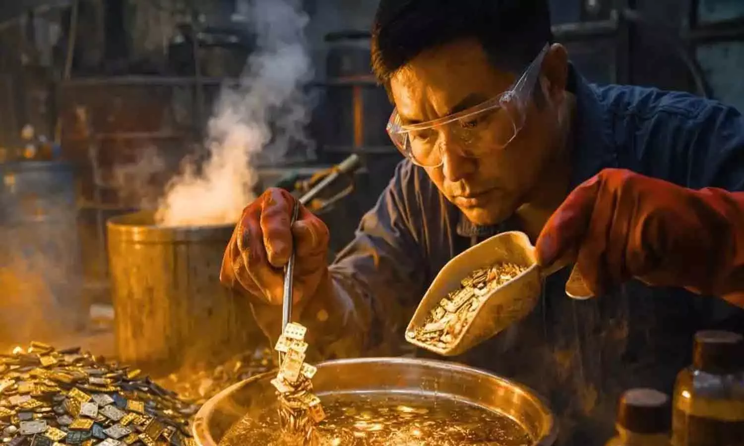 Chinese man extracts gold from old sim card