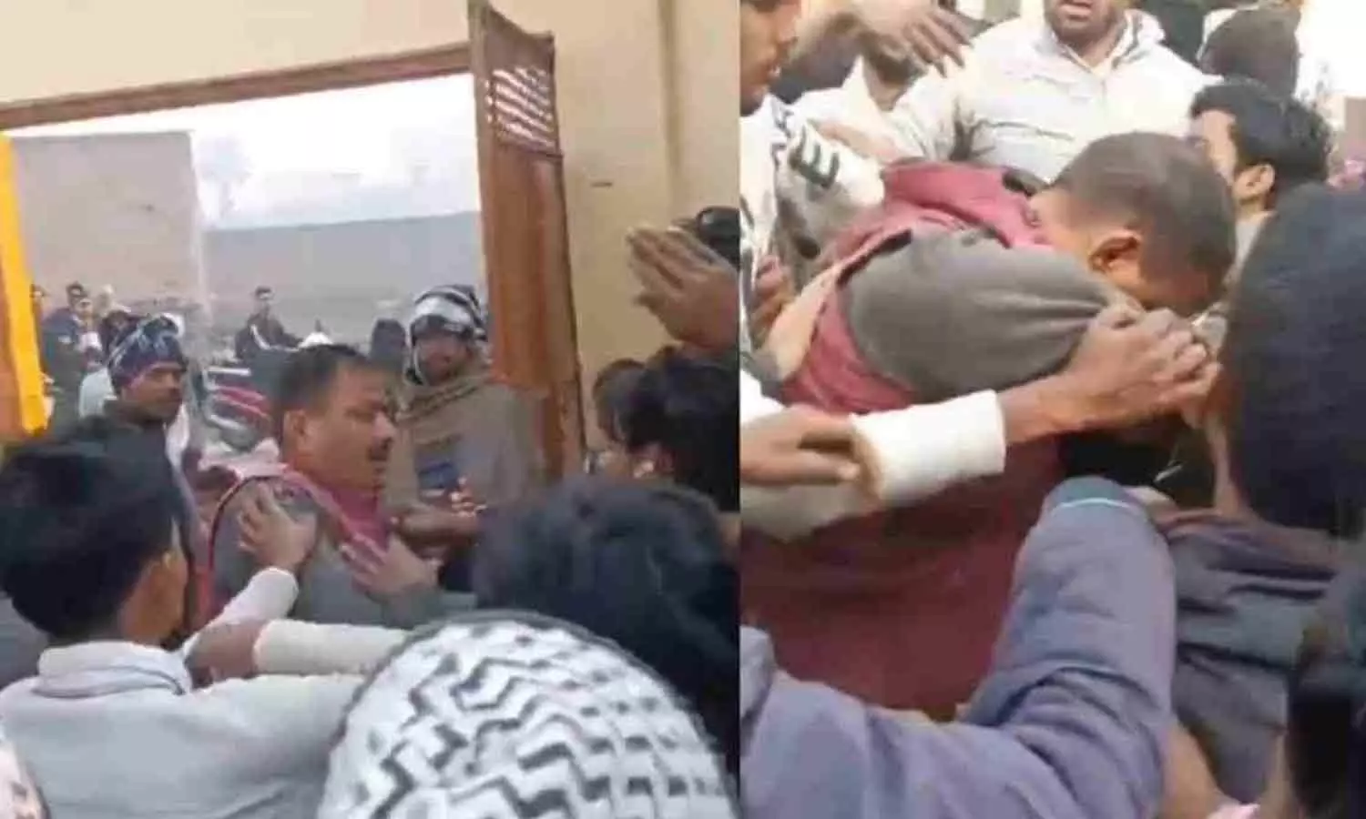 അംബേദ്കറിന്റെ ചിത്രം വലിച്ചുകീറി; ആർഎസ്എസ് നിയന്ത്രണത്തിലുള്ള സ്‌കൂളിൽ കയറി പ്രിൻസിപ്പലിനെ തല്ലി കുട്ടികൾ