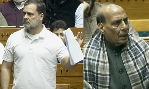 മുൻ സൈനിക മേധാവി നരവനയുടെ പുസ്തകത്തെച്ചൊല്ലി ലോക്‌സഭയിൽ തർക്കം; രാഹുൽ സംസാരിക്കുന്നതിനിടയിൽ ഇടപെട്ട് പ്രതിരോധ മന്ത്രി