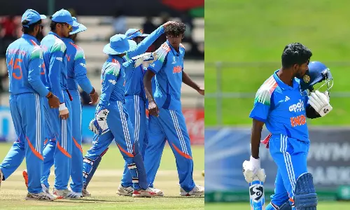 അണ്ടർ 19 ലോകകപ്പിൽ ഇന്ത്യ ഫൈനലിൽ ; മലയാളി താരം ആരോൺ ജോർജിന് സെഞ്ച്വറി