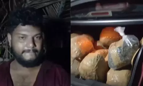 സ്കൂൾ കേന്ദ്രീകരിച്ച് കഞ്ചാവ് വിൽപ്പന; കോഴിക്കോട്ട് 42 കിലോ കഞ്ചാവുമായി യുവാവ് പിടിയിൽ സ്കൂൾ കേന്ദ്രീകരിച്ച് കഞ്ചാവ് വിൽപ്പന; കോഴിക്കോട്ട് 42 കിലോ കഞ്ചാവുമായി യുവാവ് പിടിയിൽ