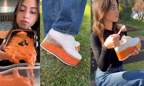 Butter Chicken Filled in Shoes Girl Goes Viral | latest international news