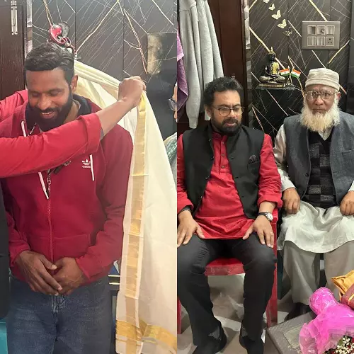 John Brittas MP Visits and Honors Deepak Kumar Who Blocks Bajrang Dal