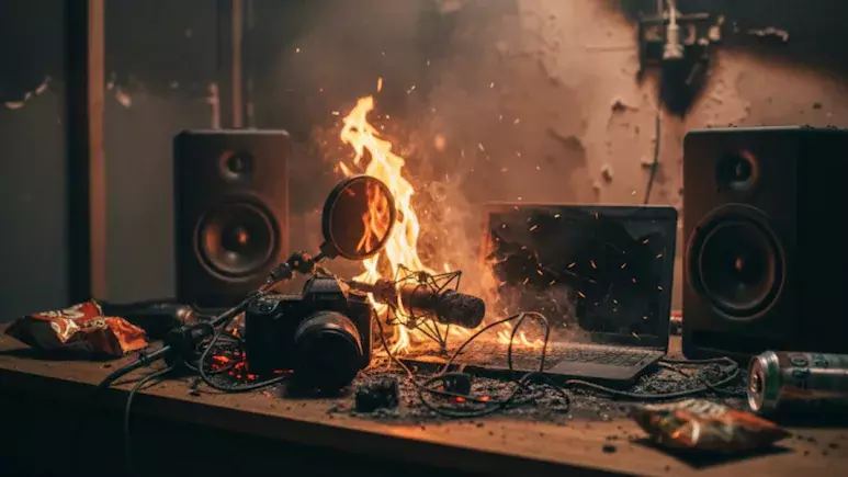 ഫോളോവേഴ്സിനെ കിട്ടിയില്ല; 10 ലക്ഷത്തിന്‍റെ സ്റ്റുഡിയോ കത്തിച്ച് യൂട്യൂബര്‍