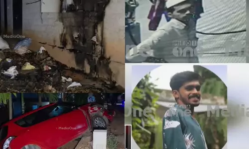 മോഷ്ടിച്ച പിക്കപ്പ് വാനെടുത്ത് ആദ്യം കാർ ഇടിച്ചുതകർത്തു, ശേഷം വെളിച്ചെണ്ണ മില്ലിന് തീയിട്ടു; താമരശ്ശേരിയില്‍ യുവാവിന്‍റെ പരാക്രമം