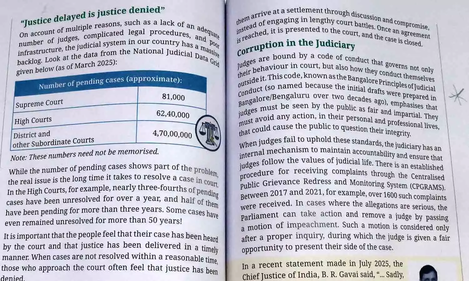 Class 8 book lists ‘corruption in judiciary Class 8 book lists ‘corruption in judiciary