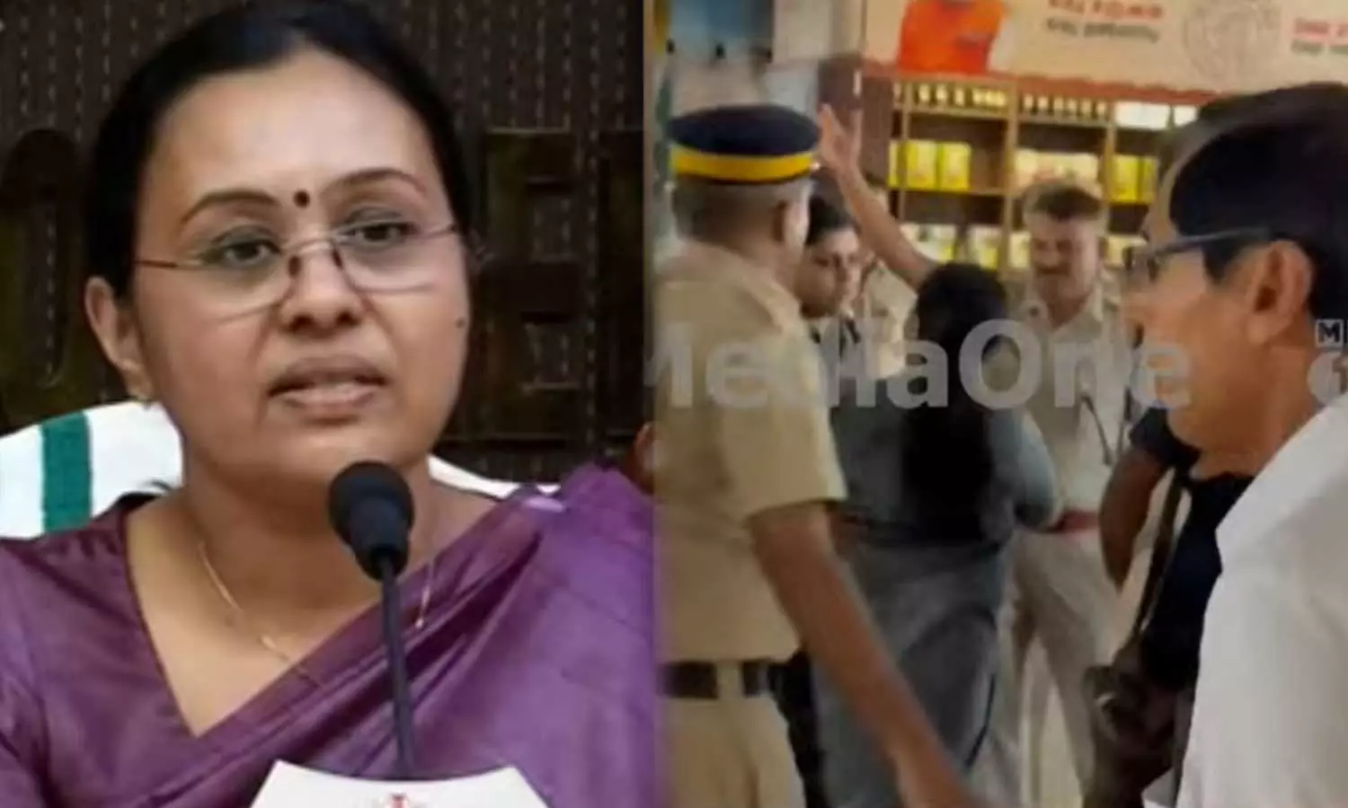 കെഎസ്യു പ്രതിഷേധത്തിനിടെ ആരോഗ്യമന്ത്രി വീണാ ജോർജിന് പരിക്ക് കെഎസ്യു പ്രതിഷേധത്തിനിടെ ആരോഗ്യമന്ത്രി വീണാ ജോർജിന് പരിക്ക്