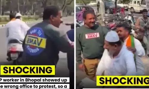 യൂത്ത് കോണ്‍ഗ്രസിനെതിരെ പ്രതിഷേധിക്കാൻ ബിജെപി പ്രവർത്തകൻ വഴിതെറ്റി എത്തിയത് കോൺഗ്രസ് ഓഫീസിൽ; പിന്നാലെ കോൺഗ്രസ് എംഎൽഎ ചെയ്തത്