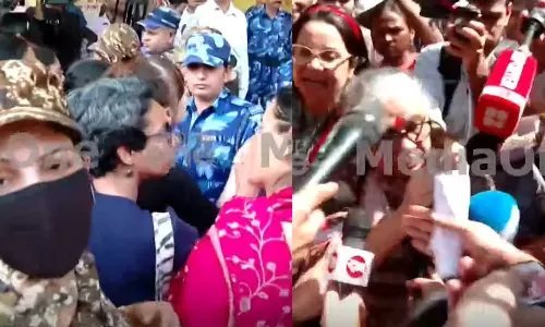 മോദിക്കെതിരെ പ്രതിഷേധിക്കേണ്ട; ജന്ദര്‍മന്ദറില്‍ ഇടതുസംഘടനകളുടെ സമരത്തിനിടെ ഹിന്ദുത്വ സംഘടനകളുടെ പ്രതിഷേധം