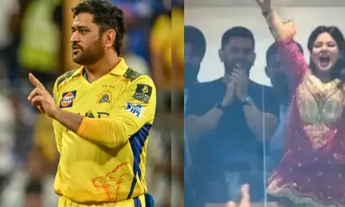 Thats not out, sit there; Dhoni stops Sakshi, video goes viral
