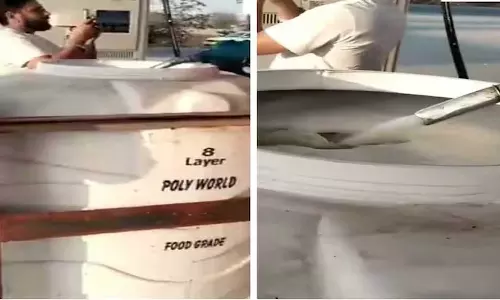 വാട്ടർ ടാങ്ക് നിറയെ പെട്രോൾ വാങ്ങി യുവാവ്; തെറ്റായ ഭയമെന്ന് സോഷ്യൽ മീഡിയ, വീഡിയോ വൈറൽ