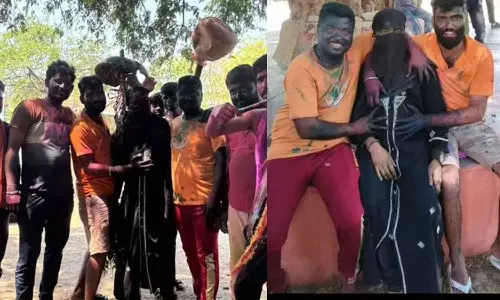 ബുർഖ ധരിച്ച് അശ്ലീലച്ചുവയോടെ യുവാക്കളുടെ ഹോളി ആഘോഷം; അഞ്ചുപേർക്കെതിരെ കേസ്