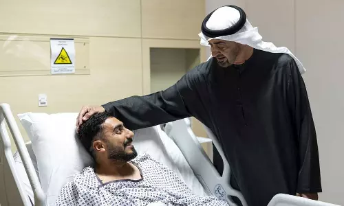 UAE President visits those injured in Iran attack