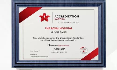 Royal Hospital in Oman receives Platinum accreditation from Canadas International Accreditation Body in 2026