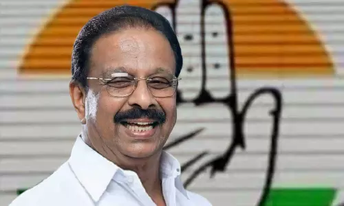 K SUDHAKARAN ANNOUNCES CANDIDATURE IN KANNUR
