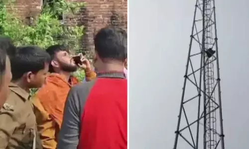 ആണ്‍സുഹൃത്തിനെ കസ്റ്റഡിയിലെടുത്ത് പൊലീസ്; മൊബൈൽ ടവറിൽ കയറി ഭീഷണി മുഴക്കി യുവതി