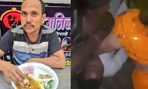 മാംസാഹാരം കഴിച്ചെന്ന് ആരോപണം; പൂജാരിയെ ക്ഷേത്രത്തിൽ നിന്ന് വലിച്ചിഴച്ച് ആൾക്കൂട്ടം; ക്രൂരമർദനം