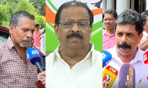 congress workers and leaders extend support to k sudhakaran
