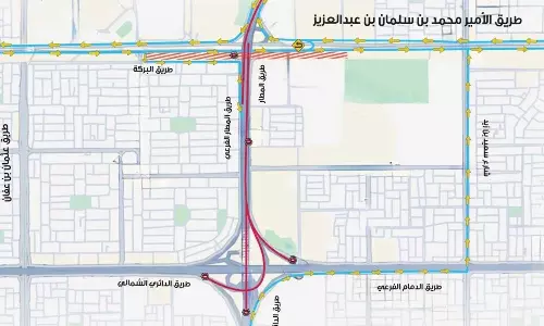 Electricity towers being removed; Traffic restrictions on Riyadh Airport Road today and tomorrow