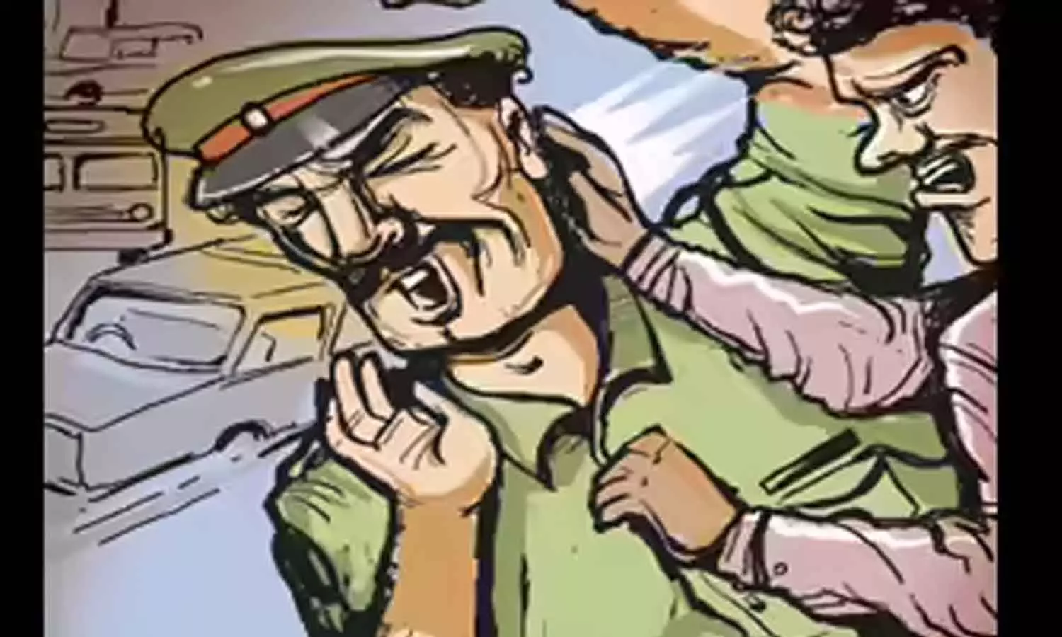 നോട്ടീസ് കൊടുക്കാൻ എത്തിയ പൊലീസുകാരനെ പ്രതിയും മകനും ആക്രമിച്ചു നോട്ടീസ് കൊടുക്കാൻ എത്തിയ പൊലീസുകാരനെ പ്രതിയും മകനും ആക്രമിച്ചു