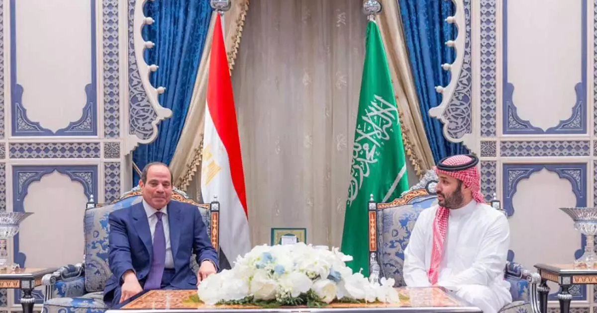മേഖലയിലെ സംഘർഷം;ഈജിപ്ഷ്യൻ പ്രസിഡന്റുമായി കൂടിക്കാഴ്ച നടത്തി സൗദി കിരീടാവകാശി മേഖലയിലെ സംഘർഷം;ഈജിപ്ഷ്യൻ പ്രസിഡന്റുമായി കൂടിക്കാഴ്ച നടത്തി സൗദി കിരീടാവകാശി