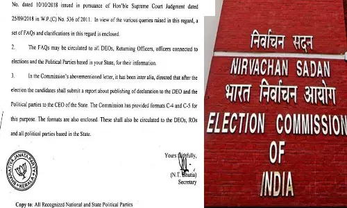തെരഞ്ഞെടുപ്പ് കമ്മീഷൻ്റെ കത്തില്‍ ബിജെപി സീല്‍; ആരോപണവുമായി സിപിഎം