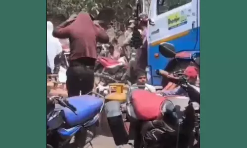 എൽപിജി സിലിണ്ടർ വാങ്ങാനായി വരിനിന്നവർക്ക് നേരെ തേനീച്ച ആക്രമണം