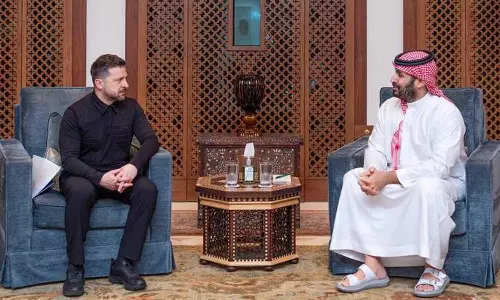 Zelensky in Saudi Arabia..; Saudi Arabias special move to prevent Iranian attacks