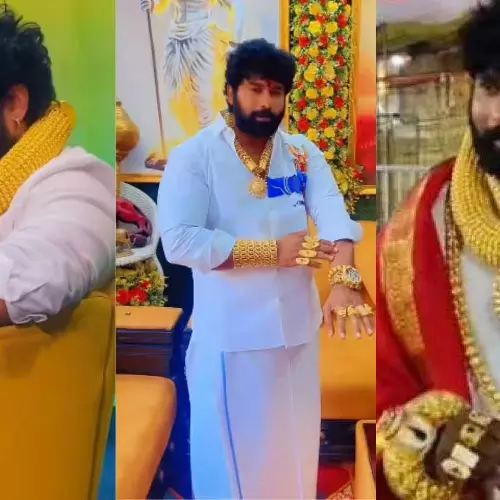 മിന്നുന്നതെല്ലാം പൊന്നല്ല; പുറത്തിറങ്ങുന്നത് ഒരു കോടി രൂപയുടെ സ്വർണാഭരണം ദേഹത്തണിഞ്ഞ്, ഒടുവിൽ ഹൈദരാബാദിലെ ഗോൾഡ് മാൻ  പിടിയിൽ