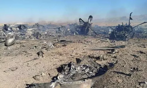 Iran destroyed two C-130 aircraft and two Black Hawk helicopters