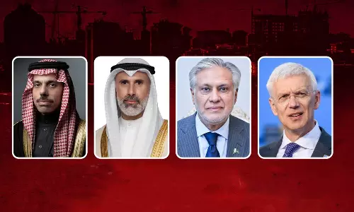 The Foreign Minister discusses developments with his counterparts in several countries